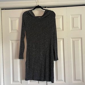 NWT Michael Kors Black and Silver Evening Cocktail Dress P/M